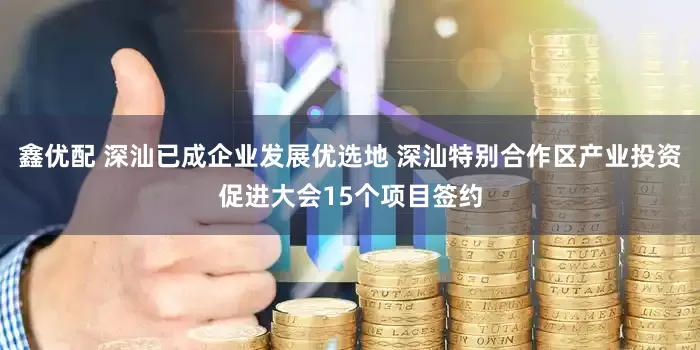 鑫优配 深汕已成企业发展优选地 深汕特别合作区产业投资促进大会15个项目签约